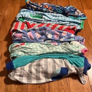 7 pair Carter’s long sleeve footless cotton pajama lot